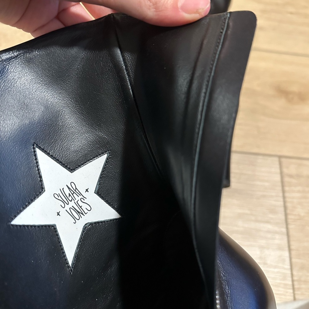Elegant Black High Heel Boots - Picture 3 of 6